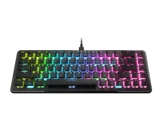 Turtle beach „Turtlebeach Vulcan II Mini“ juoda žaidimų klaviatūra su linijiniais raudonais jungikliais, vokiškas išdėstymas