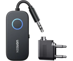 Odbiornik / nadajnik Bluetooth 5.3 Ugreen CM671, mini jack 3.5mm, 300mAh + adapter samolotowy