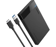 UGREEN 2,5 colio kietojo disko korpusas, skirtas 2,5 colio SATA SSD ir HDD