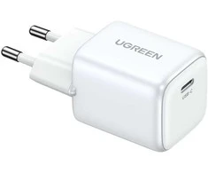 Mini greitasis įkroviklis Ugreen GaN USB C 30W, CD319 Nexode, Baltas