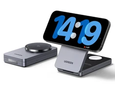 UGREEN 45025 Portable 3in1 wireless Charger MPP pilka