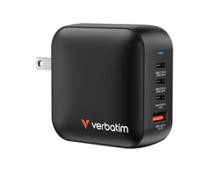 Wall Charger Verbatim Mini GaN 100W 3xUSB-C PD/1x USB-A QC juodas 32231