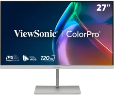 ViewSonic VP2766-2K-W Grafik Monitorius, baltas 68,58cm (27 col.) QHD, 16:9, 5ms, IPS, 350 cd/m², 120Hz, HDR10, USB-C, 2x 3W Lautsprecher, höhenverstellbar