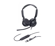 Ausinės Yealink UH42 Dual Teams USB-C/A Ausinių rinkinys su laidu su lankeliu ant galvos Połączenia/muzyka USB Type-C / USB Type-A Juodas