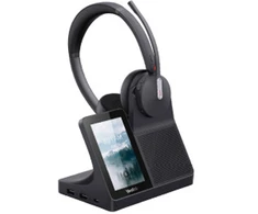 Ausinės Yealink WH64 Workstation Dual Ausinių rinkinys Przewodowy i Bezprzewodowy su lankeliu ant galvos Biuro/centrum telefoniczne USB Type-C Bluetooth Podstawka do ładowania Juodas