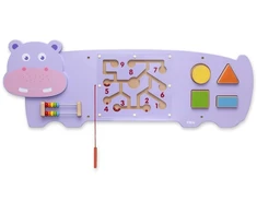 Sensorinė manipuliavimo lenta Viga Toys, hipopotamo forma
