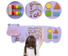 Sensorinė manipuliavimo lenta Viga Toys, hipopotamo forma