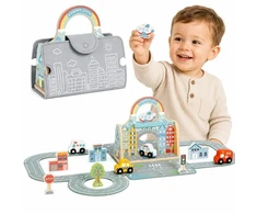 Tooky Toys Žaislas miesto rinkinys Tooky Toy, nešiojamas krepšys