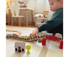 Tooky Toys Žaislas traukinys TOOKY TOY, magnetiniai vežimėliai