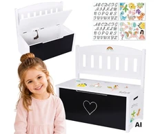Tooky Toys Žaislų skrynia Tooky Toy, su sėdyne
