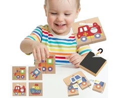 Viga Toys Dėlionė medinė Viga, magnetinė
