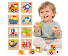 Viga Toys Dėlionė medinė Viga, magnetinė