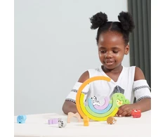 Viga Toys Dėlionė Montessori VIGA, medinė vaivorykštė