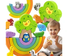 Viga Toys Dėlionė Montessori VIGA, medinė vaivorykštė