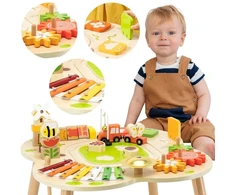 Viga Toys Edukacinis stalas Viga, medinis