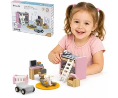 Viga Toys Lėlių namelio baldų komplektas Viga, 5 kambariai