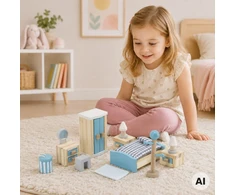 Viga Toys Lėlių namelio baldų komplektas VIGA