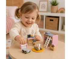 Viga Toys Lėlių namelio baldų komplektas Viga, 5 kambariai