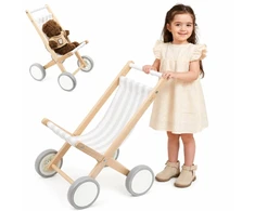 Viga Toys Lėlių vežimėlis VIGA, iš buko medienos