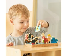 Viga Toys Medinė dėlionė Viga, dvipusė