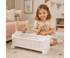 Viga Toys Medinė lopšinė Viga, tinka lėlėms iki 38 cm