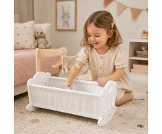 Viga Toys Medinė lopšinė Viga, tinka lėlėms iki 38 cm