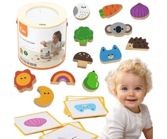 Viga Toys Medinės kaladėlės Viga, 20 elementų