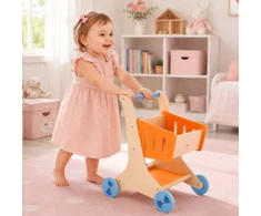 Viga Toys Pirkinių vežimėlis Viga, medinis