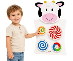 Viga Toys Sieninė lenta Viga, besisukantys diskai