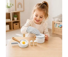 Viga Toys Virtuvės žaidimų rinkinys Viga, su pirštine