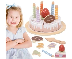 Viga Toys Žaislas gimtadienio tortas Viga, su Velcro tvirtinimu