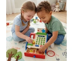Viga Toys Žaislas kasos aparatas VIGA, buko mediena