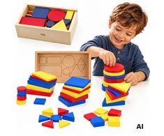 Viga Toys Žaislas lavinamasis VIGA, 48 kaladėlės