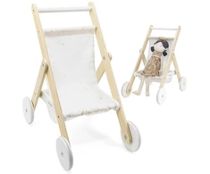 Viga Toys Žaislas lėlių vežimėlis VIGA, guminiai ratukai