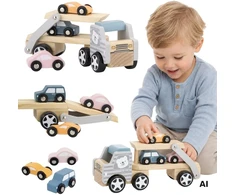 Viga Toys Žaislinė priekaba Viga, pastelinis stilius