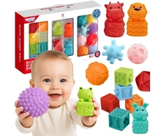 Žaislas kaladėlės WOOPIE BABY, girgždančios