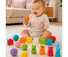 Žaislas kaladėlės WOOPIE BABY, girgždančios