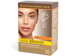 Automatinio įdegio servetėlės veidui, INCAROSE Maxi Bronze / 7 vnt x 5 ml
