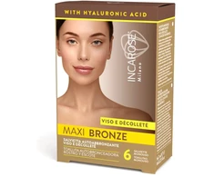 Automatinio įdegio servetėlės veidui ir dekoltė, INCAROSE Maxi Bronze / 6 vnt x 7 ml