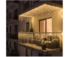 Lauko girlianda varvekliai 100LED 4m. Šiltai balta su blykste