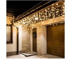 Lauko girlianda varvekliai 100LED 4m. Šiltai balta su blykste