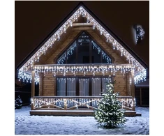 Lauko girlianda varvekliai 500LED 22.5m. Šaltai balti
