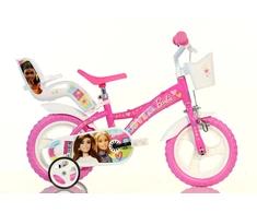 Kubisport Dviračio vaikams 12 colių Barbie mergaitei su krepšeliu Dino Bikes (Kub_05-CSK5124K/BA)