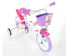 Vaikiškas dviratis Bimbo Bike 12" "UNIVORN", baltas/violetinis,rožinis