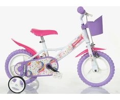 Vaikiškas dviratis Bimbo Bike 12" "UNIVORN", baltas/violetinis,rožinis
