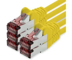 0,5 m geltonas - 5 x ethernet lan cat6 tinklo kabelis sftp pimf patch kabelis 1000 mbit/s