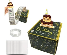 1 vnt. gimtadienio pinigų dėžutė, happy birthday pinigų dėžutė, pinigų dovanų dėžutė, gimtadienio pinigų dėžutė su ištraukiama staigmena, gimtadienio vakarėlio pinigų dėžutė