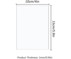 10 akrilo stiklo plastikinių plokščių pakuotė 10 x 15 cm, 1 mm skaidrios akrilo plokštės, akrilo lakštas, skaidri akrilo stiklo plokštė nuotraukų rėmeliams, projektų parodoms, tapybai, stalo stovui