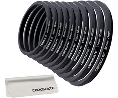 10 dalių (82 ~ 43 mm) filtro žiedų adapterių rinkinys, skirtas visų markių žiedų mažinimo rinkiniui, uv nd cpl 82-77 mm/77-72 mm/72-67 mm/67-62 mm/62-58 mm/58-55 mm/55-52 mm/52-49 mm/49-46 mm/46-43 mm + objektyvo valymas
