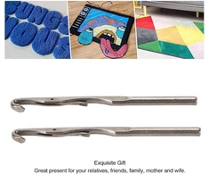 10 dalių nėrimo vąšelių rinkinys, ergonomiški metaliniai nėrimo vąšeliai, mezgimo virbalai pradedantiesiems ir patyrusiems nėrėjams, Go1-2 Shell Hook Needle
